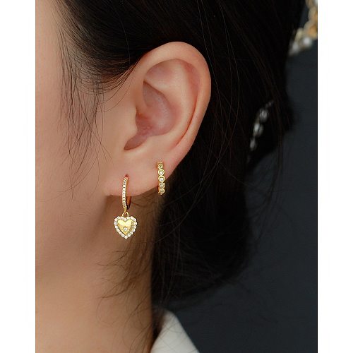 Pendientes de aro de plata de ley 925 Huggies