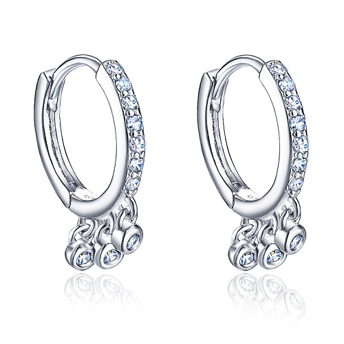Brincos de prata esterlina 925 Brincos de argola Huggies