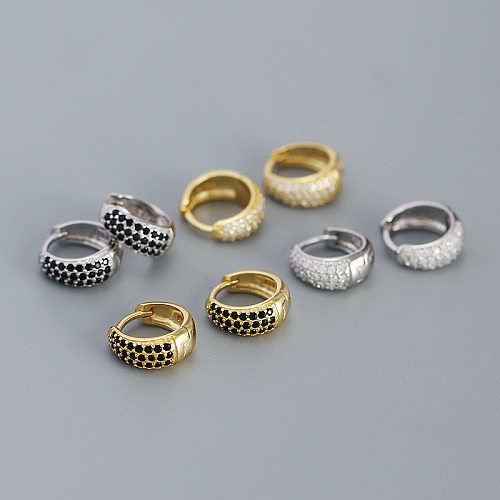 Pendientes de aro de plata de ley 925 Huggies