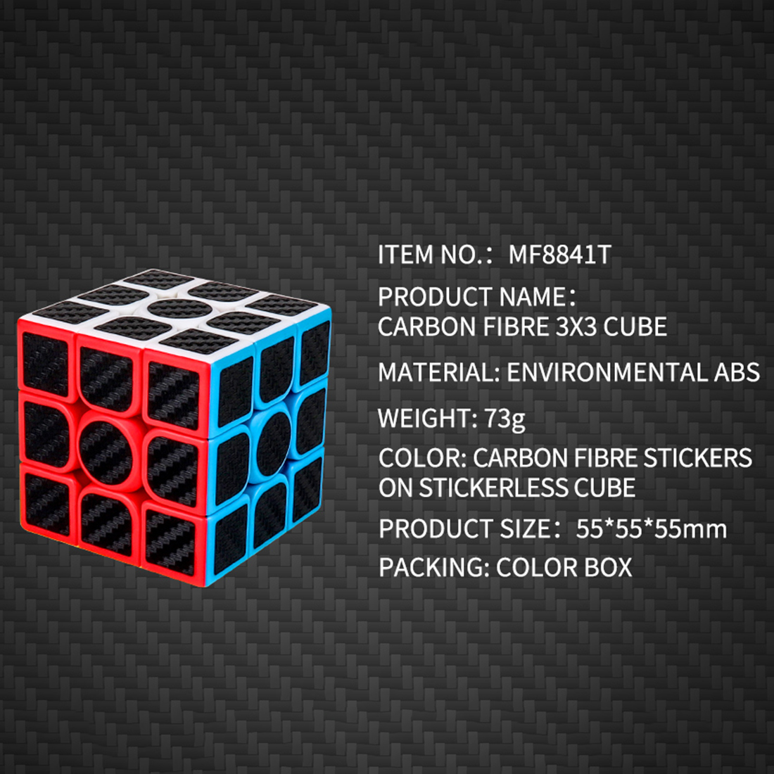 Zauberwürfel 3x3carbon MoYu Meilong stickerless Original speedcube magic cube 