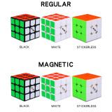 Upgrade QiYi Thunder V3 3x3 Magetic Magic Cube - White