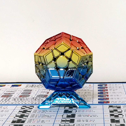MoYu Aohun Plated Reflective Megaminxcube Magic Cube - Red Golden Blue Gradient