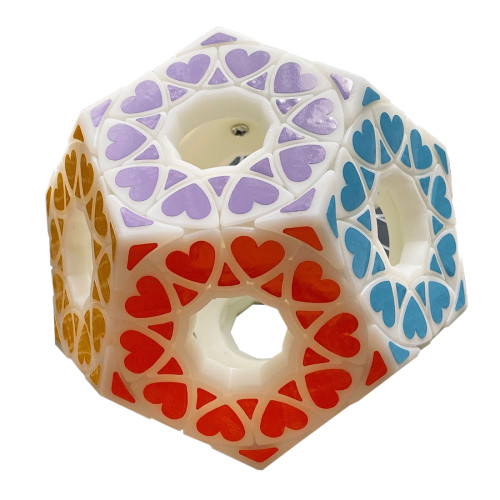 FangShi 3D Printed Dodecahedron Magic Cube - White