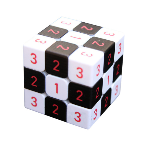 Number 3x3 Magic Cube - Black + White