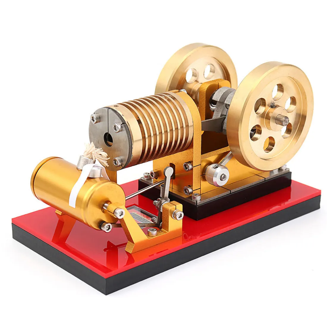 Custom Pure Copper Suction Fire Type Stirling Engine - Yellow 