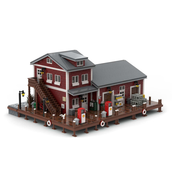 5635Pcs Dockside Fuel and Oil MOC-54693 Model Kits Building Blocks Compatible with 21310 Fisherman's Hut (Licensed and Designed by Jepaz)