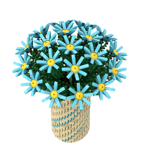 1852Pcs Azure Flowers Building Blocks DIY MOC Flowers Bricks Toy (Licensed and Designed by Ben_Stephenson)