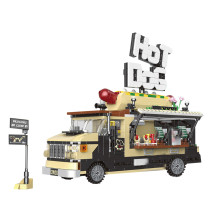 778+Pcs City Series Street View Model DIY Hotdog Vehicle Building Blocks Toys