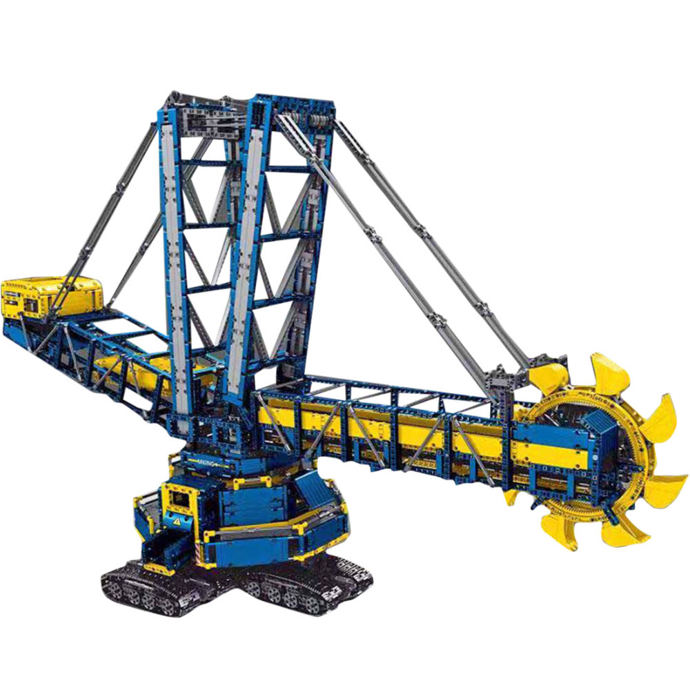 4588+Pcs Engineering Series RC Bucket Wheel Excavator Toys Small Particle  Assembly Building Block Set Model