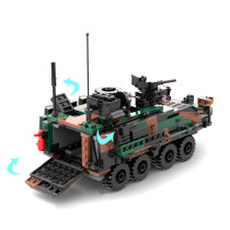 513Pcs Modern Military Series Armored Infantry Vehicle Bricks Model Kits Small Particle Assembly Building Blocks Stem Toys - Camouflage