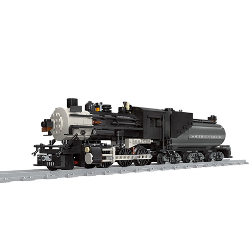 1136+Pcs Black Retro Steam Train Small Particles Building Blocks Assembly Toys Set with Train Track - Static Version (This product is not manufactured or sold by Lego and has no connection with Lego)