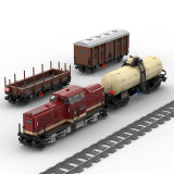 2171Pcs Europäische Eisenbahn Zug Diesellokomotive und Güterzug Klemmbausteine ​​MOC
