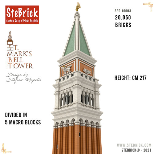 20050 Stück/Set Maßstab 1:50 Glockenturm des Markusplatzes in Venedig