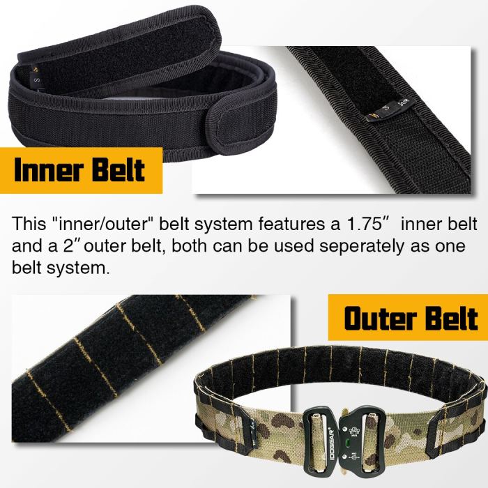 IDOGEAR 2 inch Laser Cutting Tactical MOLLE Military Belt