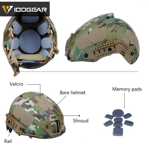 IDOGEAR Tactical Fast Helmet Multicam CP Style AF Helmet