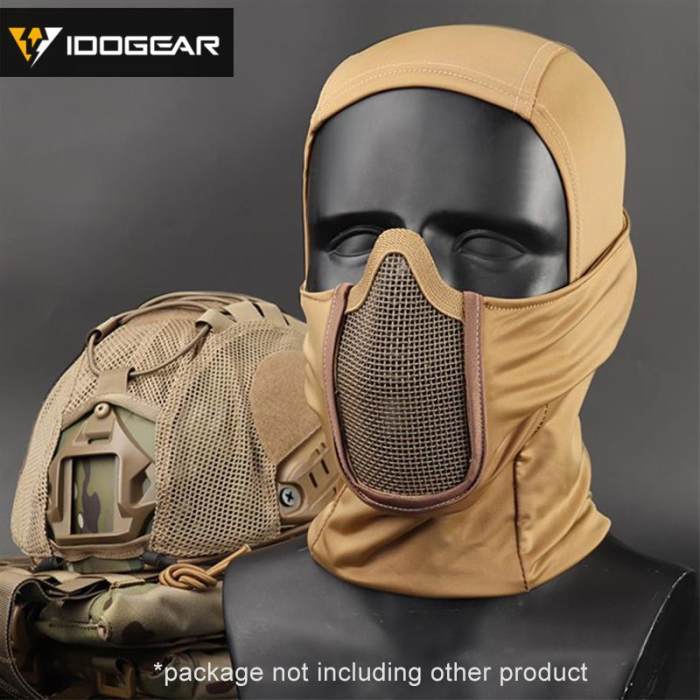 IDOGEAR Tactical Balaclava Mask MESH Full Face Airsoft Mask