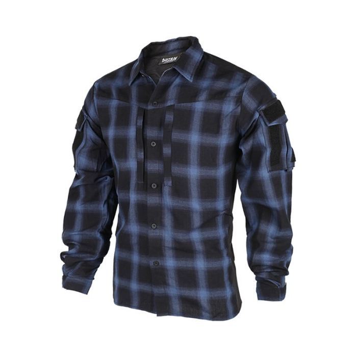 Bacraft TRN Tactical Plaid Shirt Long Sleeve Breathable Tactical Combat Commuting Shirt