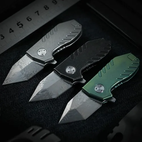 Mecarmy EK28 Damascus Limited Mini Folding Knife