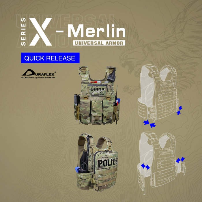 UTA X-Merlin Plate Carrier Tactical Loadout Gear with Flatpack