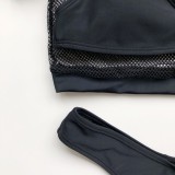 Black Three Piece Swimwear Set