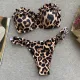Print Leopard Bandeau Swimwear