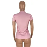 Print O-Neck Basic Shirt