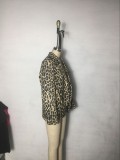 Leopard Print Long Sleeves Offical Blazer