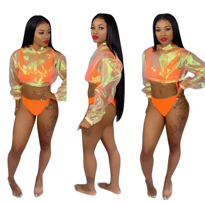 One-Piece Cut Out Swimwear and Shirt