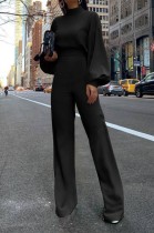 Occassional Plain Solid Long Sleeve Jumpsuit