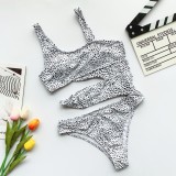 Plain Solid Sexy Cut Out Swimwear