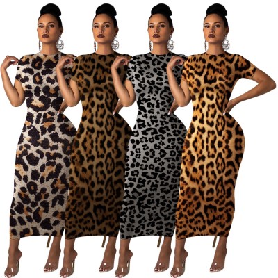 Sexy Leopard Print Summer Midi Dress