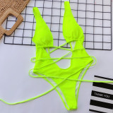 Sexy Neon One Piece Swimwear