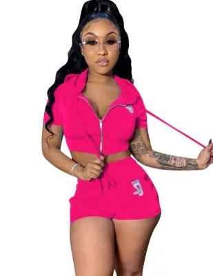 Summer Active Two Piece Shorts Set