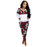 Print Camou Long Sleeve Sweat Suit