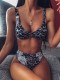 Print Wide Straps High Waist Swimwear