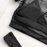 Black Three Piece Swimwear Set