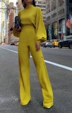 Occassional Plain Solid Long Sleeve Jumpsuit