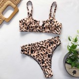 Sexy Leopard O-Ring Two Piece Swimwear