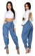 Blue Denim High Waist Pop Jeans