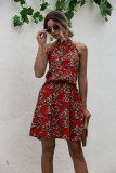 Floral Print Scoop Short Resort Dress
