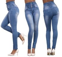 Simple Style Hight Waist Tight Jeans