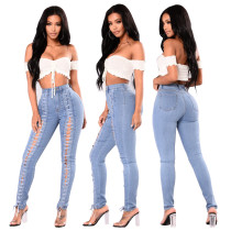 Lace-Up Sexy Washing Jeans 27568