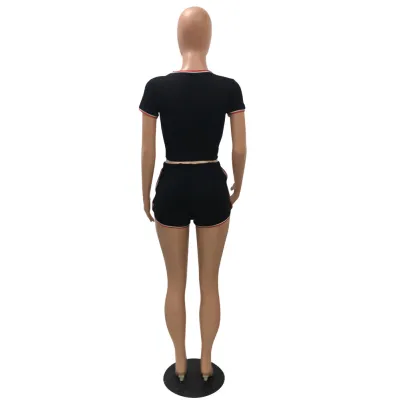 Sports Sexy Crop Top and Shorts