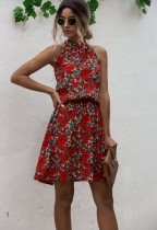 Floral Print Scoop Short Resort Dress