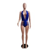 Deep-V Sexy Hollow Out Royal Bodysuit