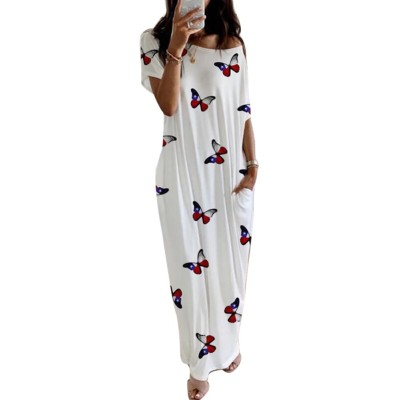 Summer Casual Print Long Maxi Dress