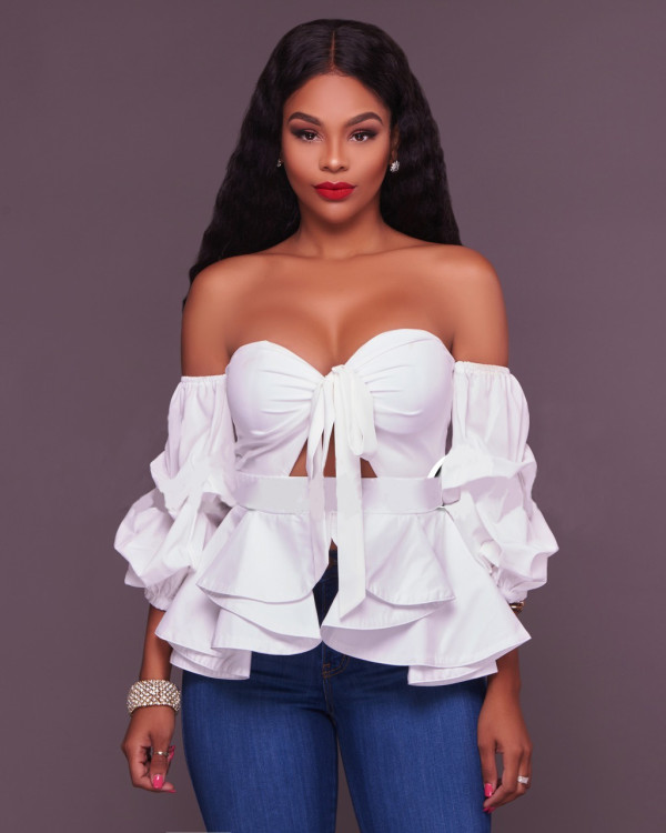 Sexy Sweetheart Ruffles Tops 26790-2