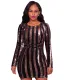 Sexy Stripped Sequins Party Dress 28234-1
