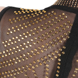 Gold and Black Sequins Club Dress