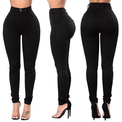 Sexy High Waist Black Jeans 26653